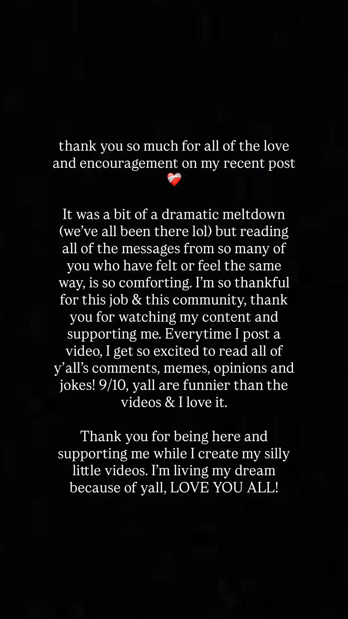 Thank you for letting me cry about a Halloween costume and not feel stupid,  I love y’all - Madison 