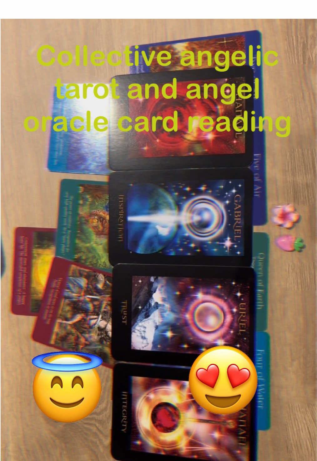 Collective angelic tarot and angel oracle card reading. #fyp #spiritualtiktok #angeltarot #collectivereading #oraclecards 