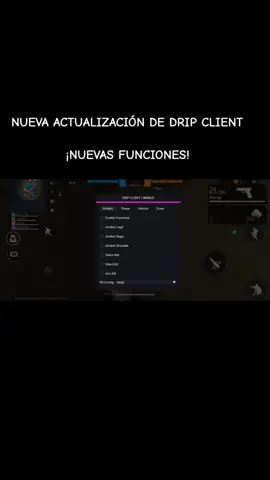 DRIP CLIENT ACTIALIZADO Y NUEVAS FUNCIONES #modmenufreefire #dripclient #hackfreefire #macro #free 