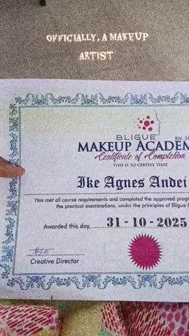 I added another certificate to my portfolio🥰please follow my business account @GwamEffects #agi_ike #makeupartists #makeuptransformation ##gwameffects #makeuptransitions 
