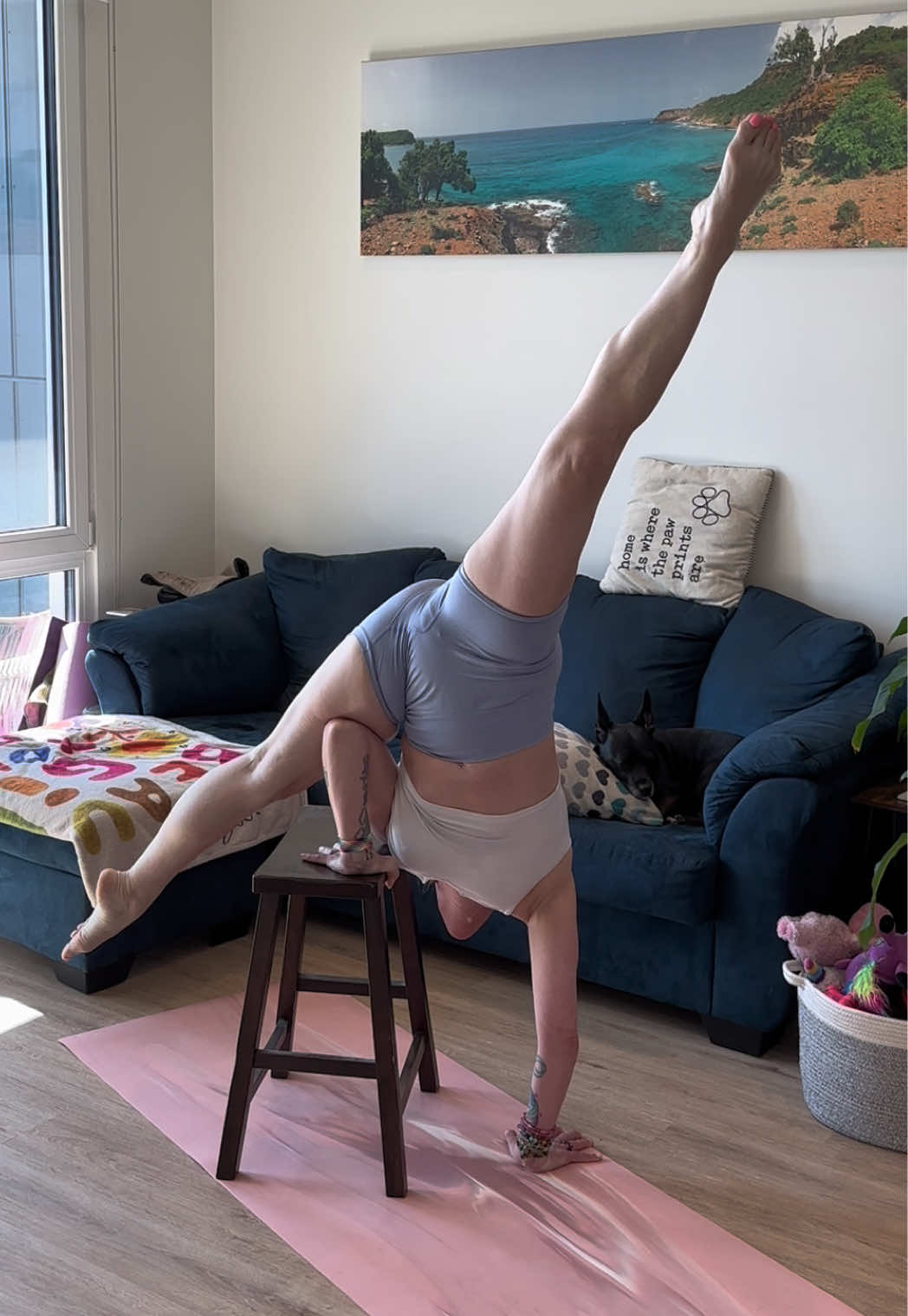 How about… Let’s make this a trend… Who’s in? It’s a throwback but LET’S GO #handstandchallenge #fypシ #trending #yoga #viralvideo 