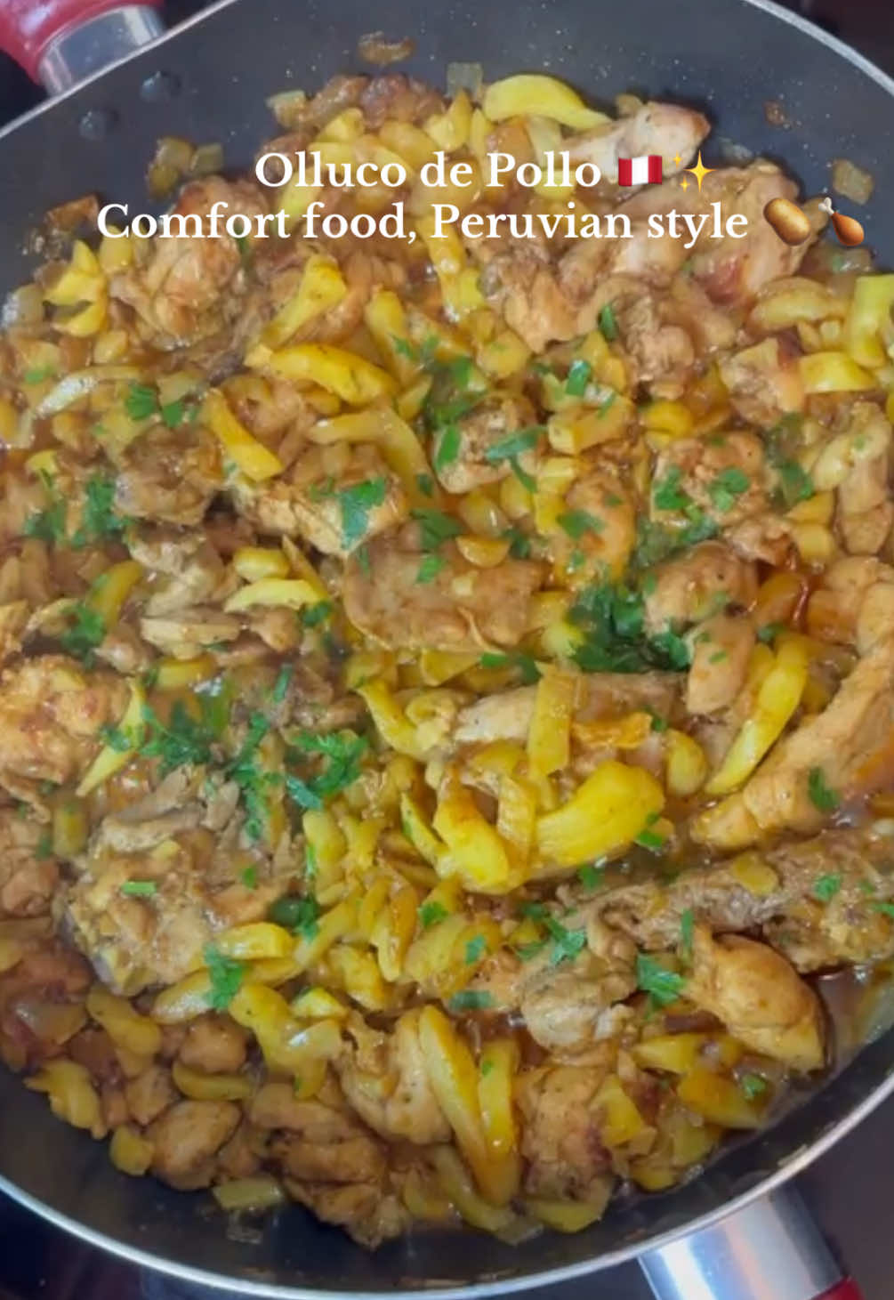 Olluco de pollo 🇵🇪💛 comfort food the Peruvian way #PeruvianRecipes #ollucodepollo #comidacasera  #comidaperuana #peruviantiktok
