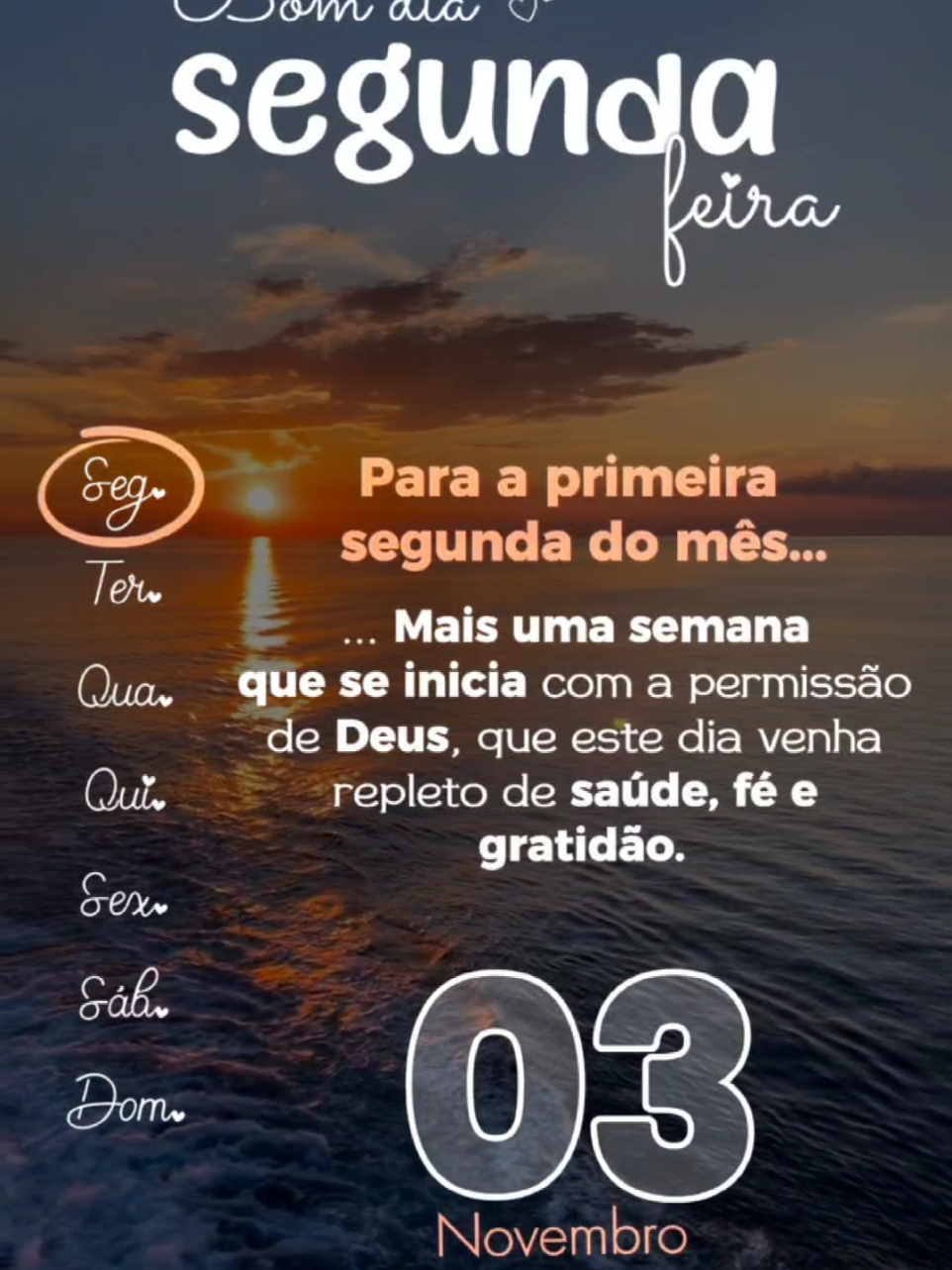 BOM DIA☕🙏🏽SEGUNDOU💖 03 de Novembro de 2025. Compartilhe essa mensagem e siga para mais mensagens que edificam.  #deus  #mensagem  #segunda  #bomdia  #Motivacional 