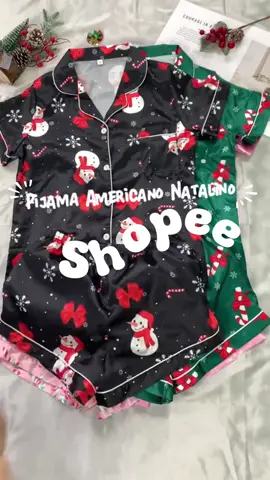 Comenta que te mando o LINK  Pijama Americano Natalino, estampas fofas que vão encantar sua noite de Natal 🎅 🎄 🤶  #natal #pijamas #americano  #merrychristmas🎄 #acheinashopee 