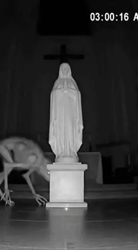 Uma criatura aparece em gravação de câmera de segurança, grita e sai correndo vídeo viral que todo mundo quer ver #videoviral #nossasenhora #viralizou #fyppppppppppppppppppppppp #criaturaestranha 
