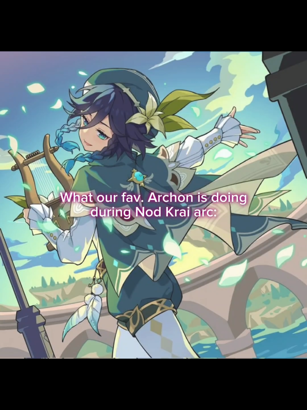 He's quite busy... 🍷 #genshin #Venti #fyp #viral #foryoupage 