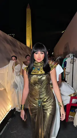 Backstage shot from the opening of the Grande Egyptian Museum. I’m so in love with this wig & make up @Lauren 😍 #GEM #egyptian #egypt #cairo #museum 