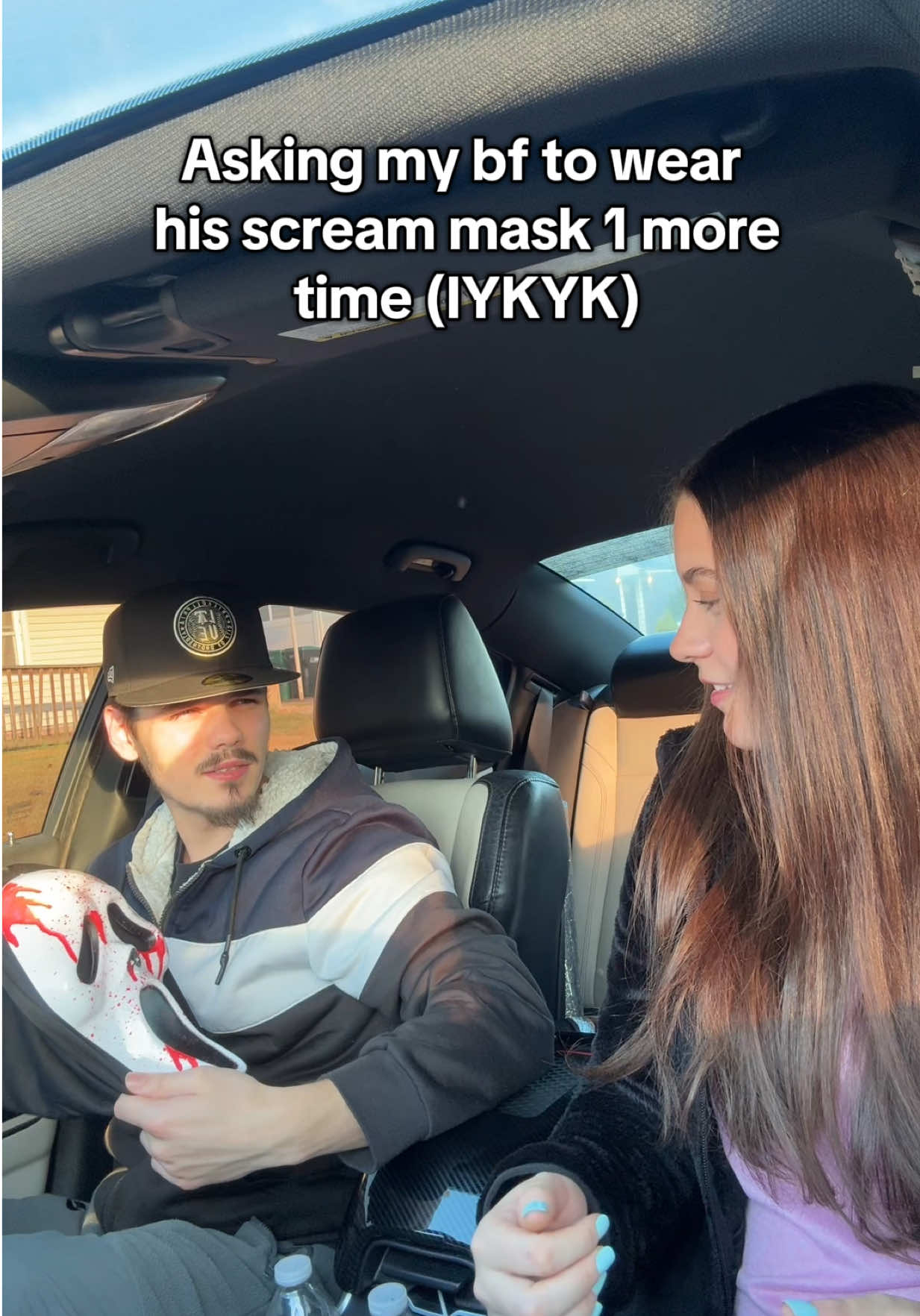 he WAS thinking about it 🤣🤣🤞🏼 @Ryan and Maeve @Maeve Arena  #fyp #harmlessprank #maeveplusryan #couplegoals #coupleprank 