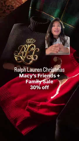 Ralph Lauren pieces 30% off at the @Macy’s Friends and Family sale end 11/3. Link in bio under Shop Macy’s Storefront #macysstylecrew #macyspartner #friendsandfamily @Macy’s Style Crew #ralphlaurenchristmas #ralphlaurenaesthetic 