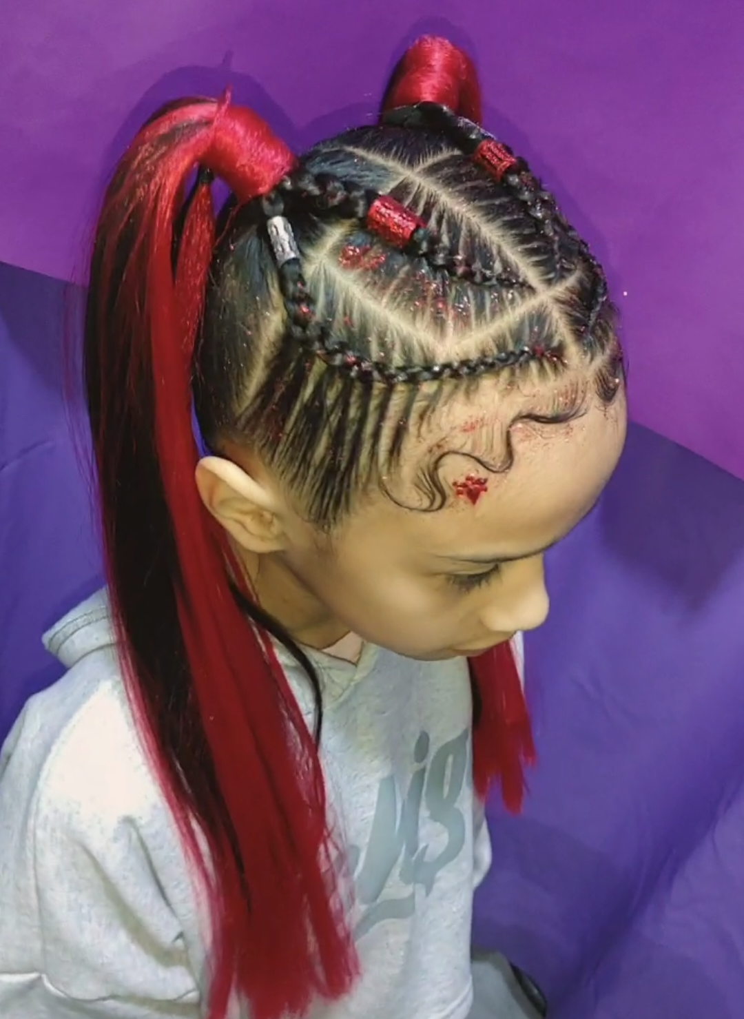 🤩 . . . #trenzasparaniñas #peinadosparaniñas #kanekalon #Trenzas #Trenzasconkanekalon 