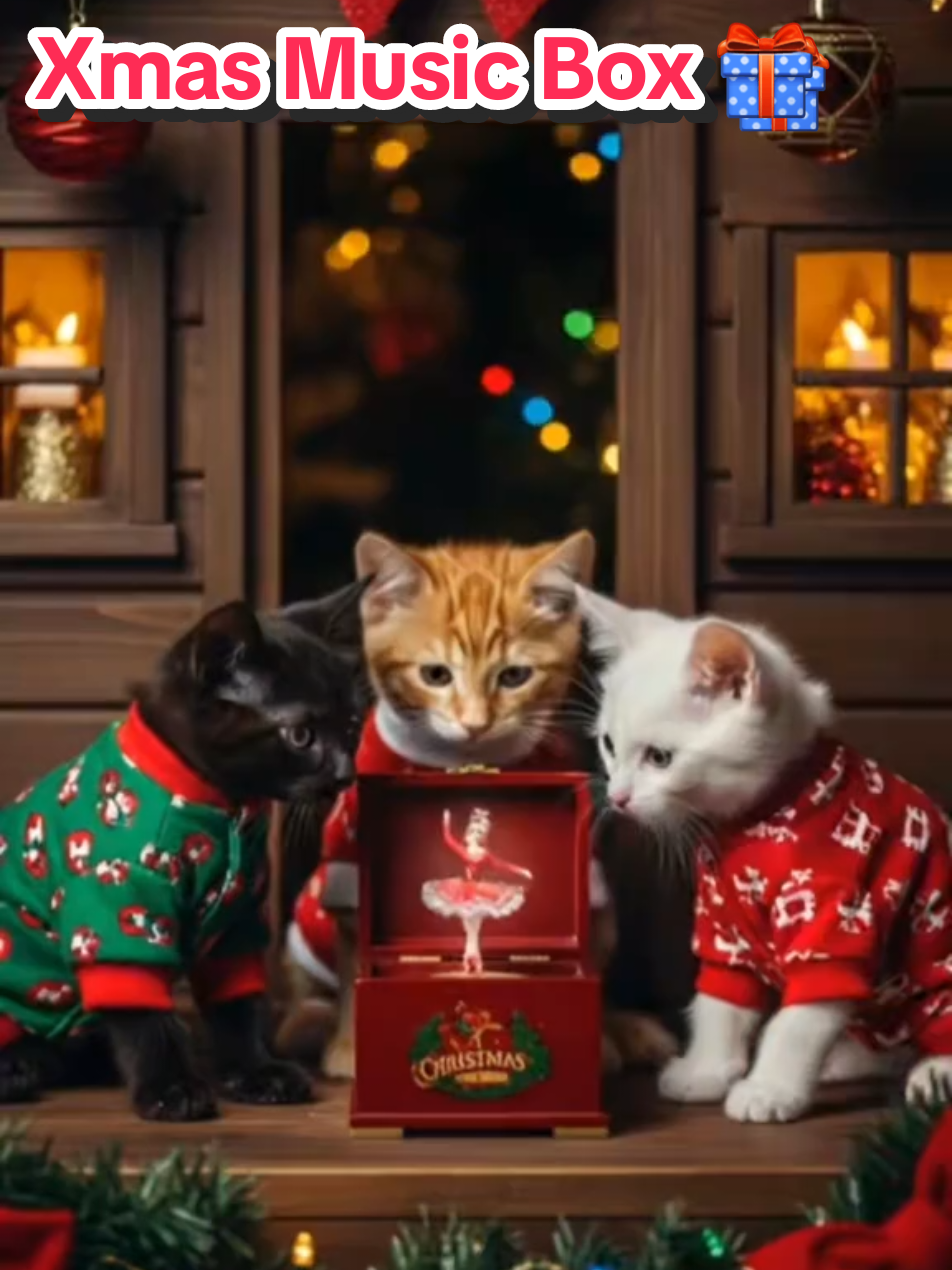 Christmas With Kittens 😸 🎄 🎅 #christmas #kitten #cat 