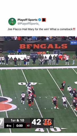 55 yard pass for the win‼️ #nfl #football #bengals #hailmary #joeflacco 