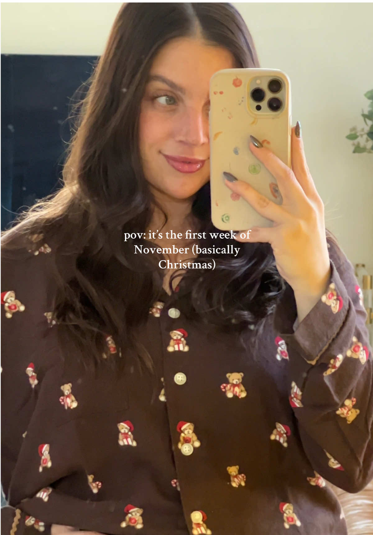 christmas tree is up, new cozy pjs are on and I have a yummy cookie butter iced coffee 🎄 life is gooood!! #christmasdecor #christmastime #christmaspjs #christmastreedecor #christmasdecorating @American Eagle @kingofchristmas @HomeGoods @Walmart @Chobani @Breville 