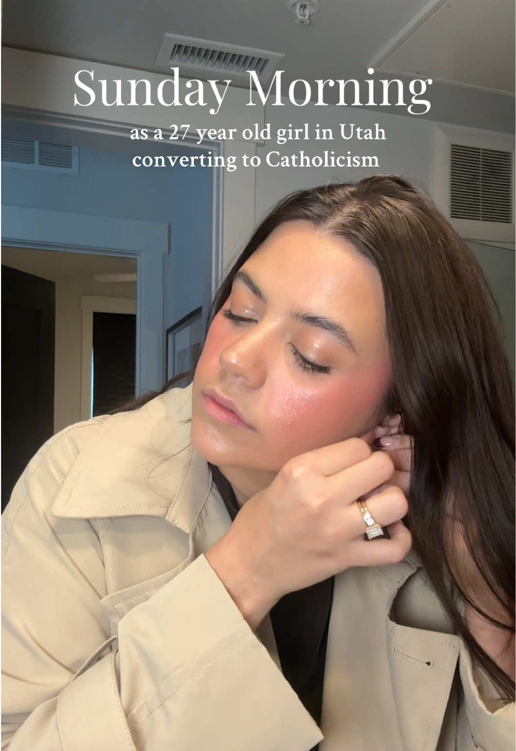 happy happy sunday friends! not sure what it was but i cried during most of the homily today at mass 🥲 hit me right in the chest. also used a new editing app and idk why this video looks so low quality #catholic #catholictiktok #catholicgirl #churchtiktok #christiantiktok 