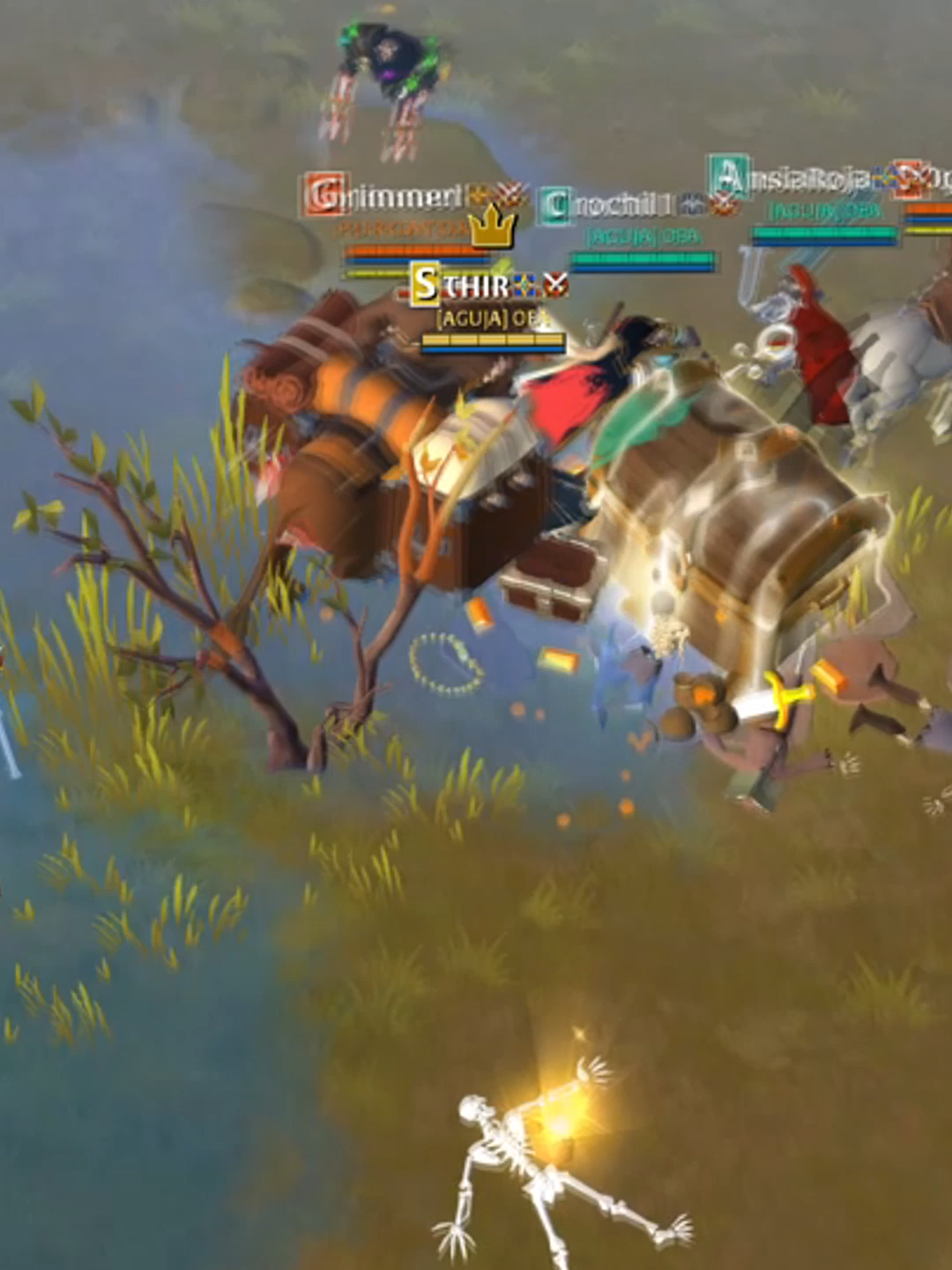 Healer muere con sobrepeso :D :D  #albiononline #mmorpg #PVP #COFRE