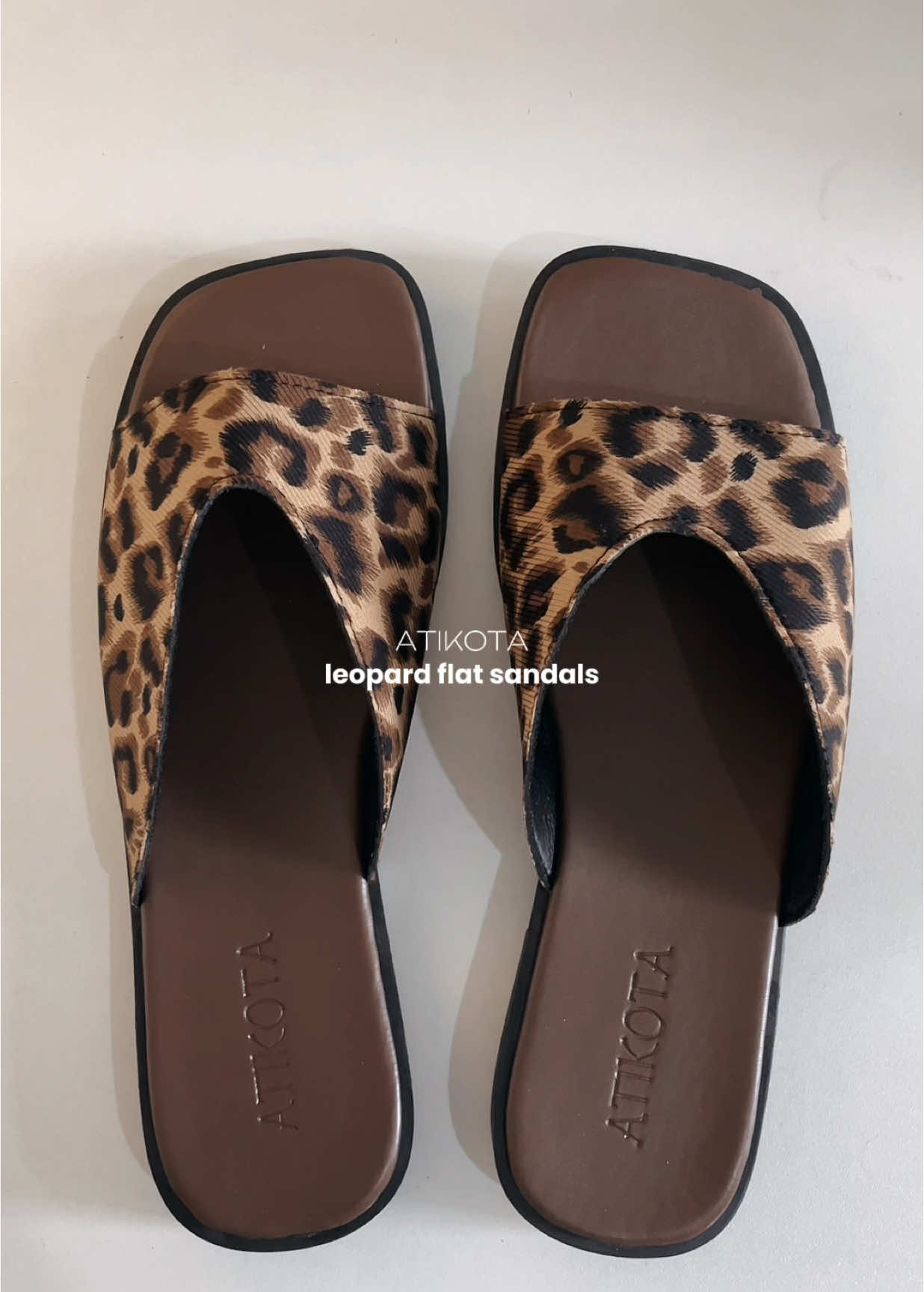 leopard print flat sandals! 🐆 #leopardprint #leopardflatsandals #flatsandals #flatshoes #atikota 
