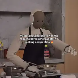 Master chef challenges Neo the robot to battle other robots in a cooking competition 🔥 #neo #nickdigiovanni #robot 