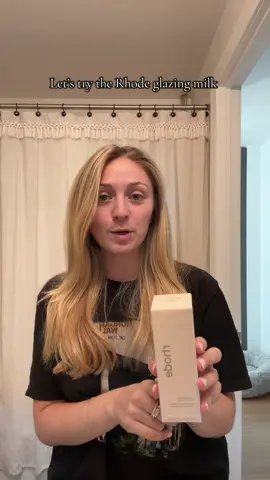 Trying out one of the most talked about skincare products #rhode #rhodeskin #rhodeglazingmilk #skincare #tryingskincareproducts 