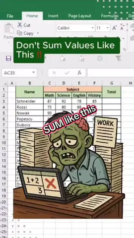 the most beautiful way to SUM data in Excel  #excel #sum #tutorials 