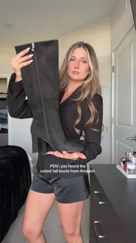 Been on the hunt for black suede boots! These are 10/10  @Modatope.PR @modatope.official #amazonfinds #amazonmusthaves #amazonvirtualtryon #fyp 