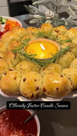 If you have been to one of our holiday parties, you know my mom and I are a sucker for butter candles! Literally all you need is butter, any herbs/seasonings of your choice, and long candle wicks. Delicious, easy, and extremely elegant #candles #christmasparty #holidayparty #girlsnight #appetizer 