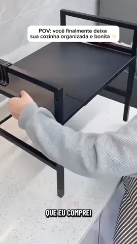 ✅LINK NO PERFIL DA PÁGINA. #rackorganizadordecozinha #cozinhaorganizada #shopee #viral #promo