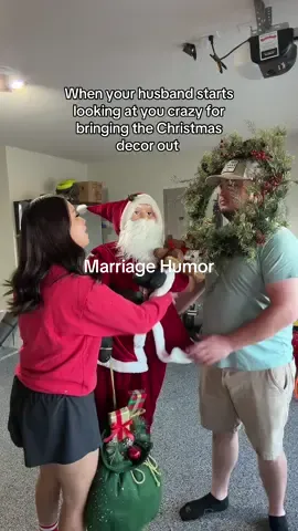 Do you decorate early or wait until the end of November? 👀🎄#christmas#christmasdecor#november1st#marriagehumor#husband