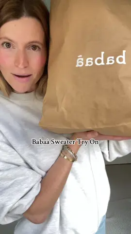 @babaà try on hauuuul! Finally made my first Babaa purchase and I couldn’t be happier #babaa #babaasweater #woolsweater #fyp #foryou #babaano75 #babaano65 #babaarojo #babaaearth #haul #tryon 