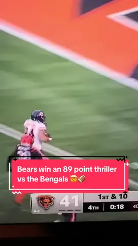 The final two minutes of Bears vs Bengals was cinema as the teams combined for 89 points in an instant classic #nfl #bears #bengals #joeflacco #calebwilliams 