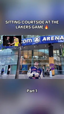 Sitting courtside at the Lakers game! #lakers #warriors #NBA #basketball 