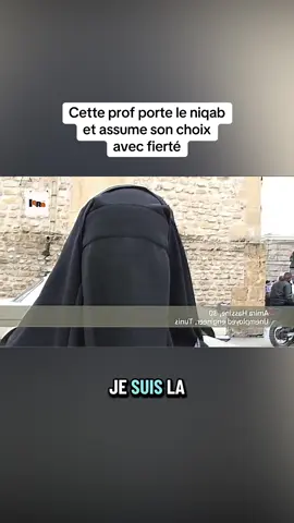 Cette prof choisit de porter le niqab malgré les critiques. Une décision qui relance le débat sur la liberté et la laïcité. #france #niqab  #musulmane #Islam 