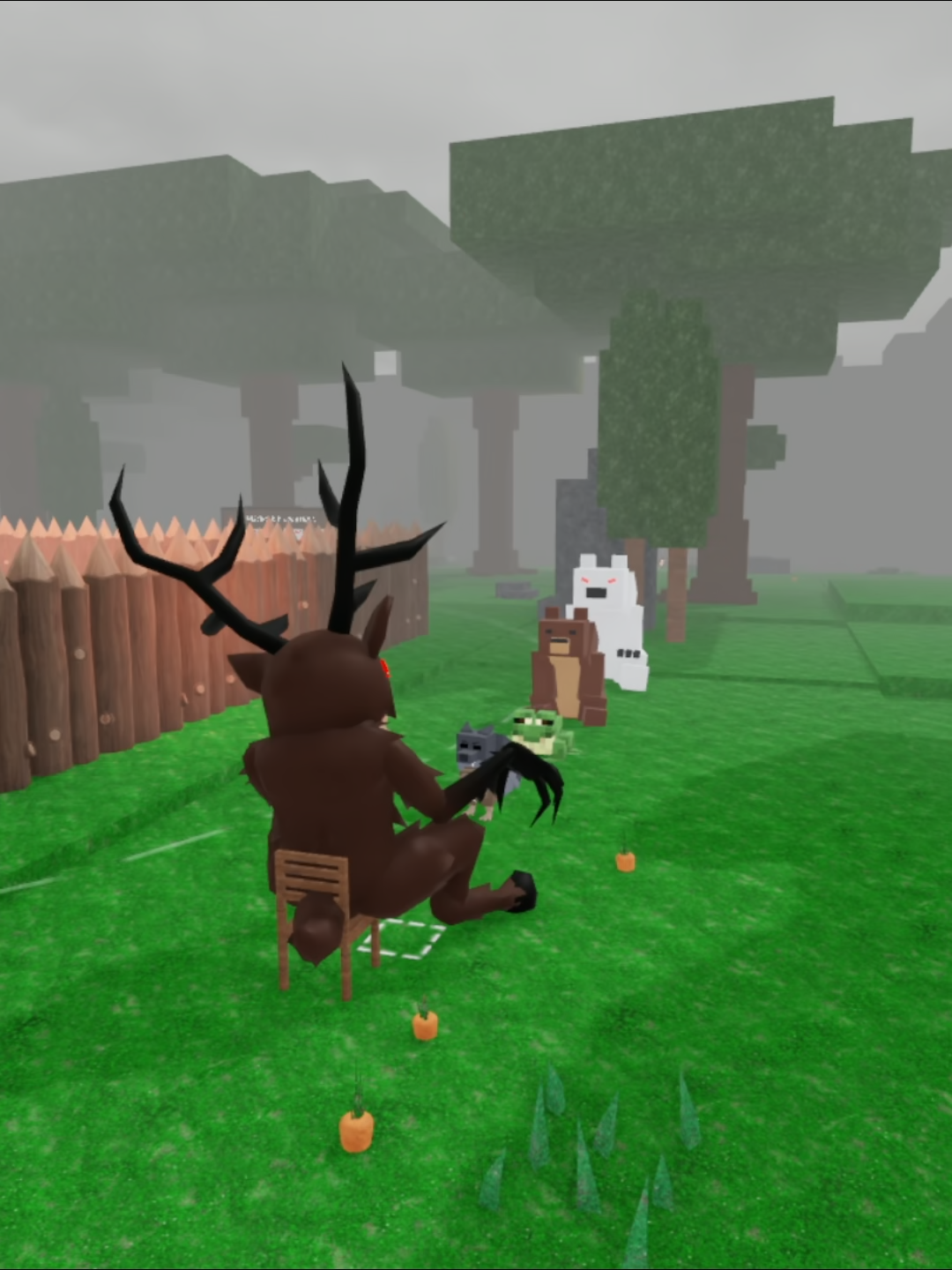 Deer taming mobs 😂 #99nightintheforest #roblox #usa
