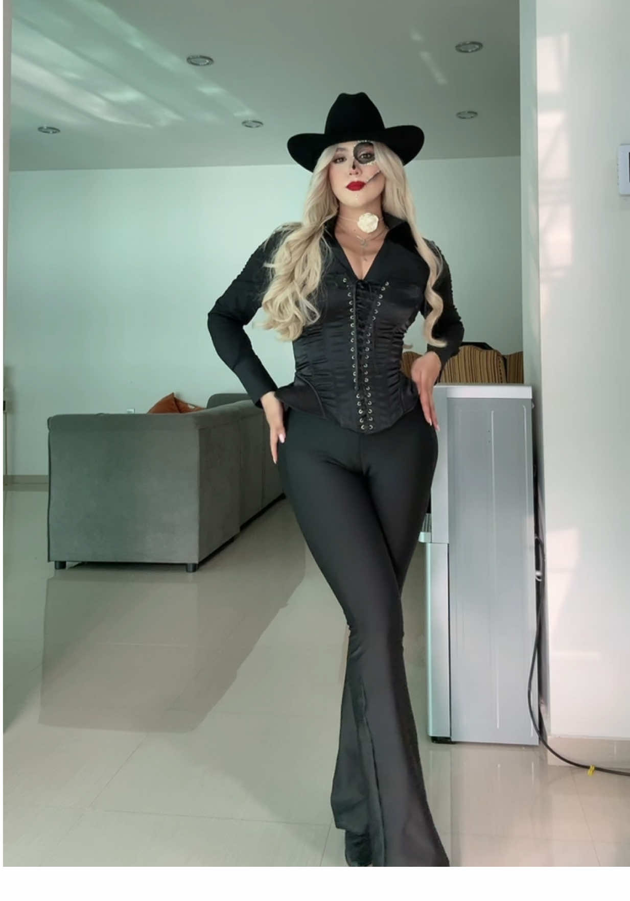 noche de catrinas, expo ganadera 🤠 #pmga000 #ootdvaquero #catrinamakeup #mujeresacaballo #caballosbailadores 