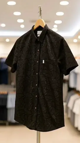 Kemeja Embos Sultan Lengan Pendek Pria Hitam Etnik Casual Slim-fit#kemeja #trending #fyp #foryou #promomakanharian 