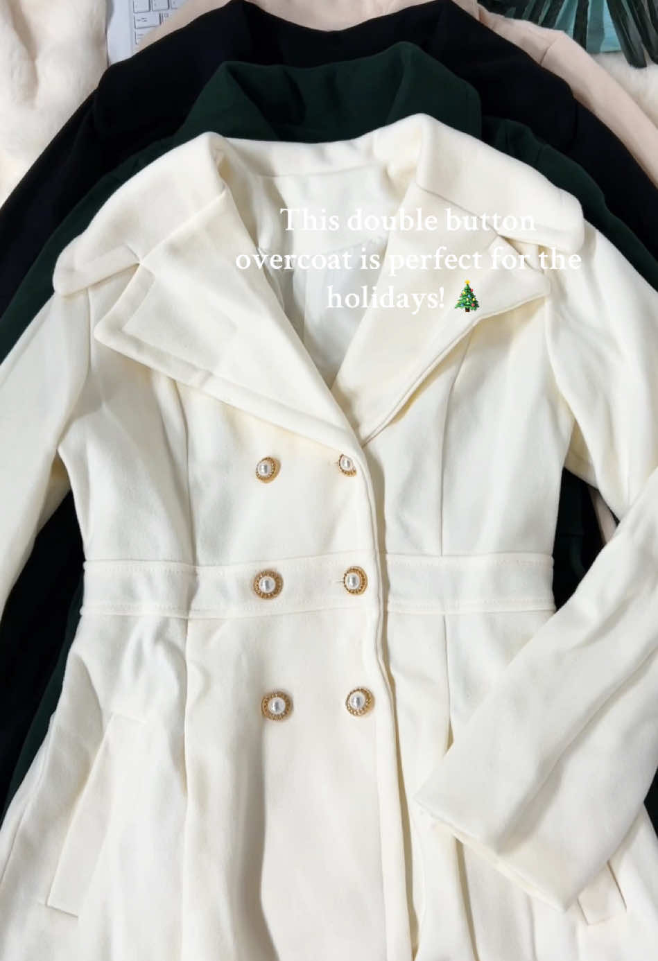 This double button overcoat is perfect for the holidays! 🎄 Love how elegant it looks while keeping me warm ❄️ #tiktokshop #fyp #blackfriday #blackfridaysale #cybermonday #blackfridaydeals #overcoat #wintercoat #doublebutton #lapelcoat #christmas2025 #holidayfashion #winterstyle #nyeoutfit #festiveseason #winterouterwear #dailywear #elegantcoat