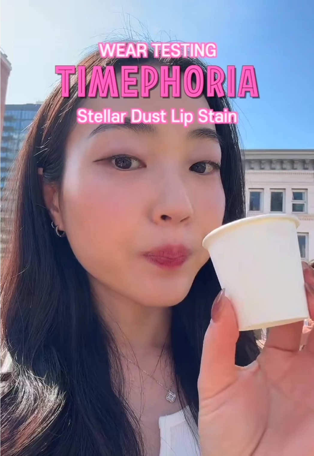 survived the entire day of attending events, eating, and drinking 💋 this one’s shade 06 melrose! @timephoriaofficial #timephoria #lipstain #tiktokshopblackfriday #tiktokshopcybermonday #blackfridaybeautybests 