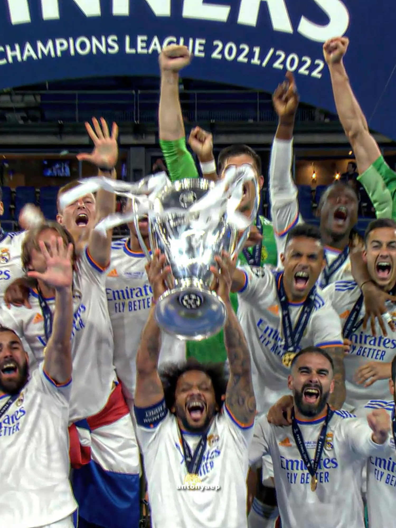 The day we won our 14th UCL 🤍🏆 #fyp #foryou #realmadrid #halamadrid #ucl #championsleague #2022 #edit #footballtiktok #viral