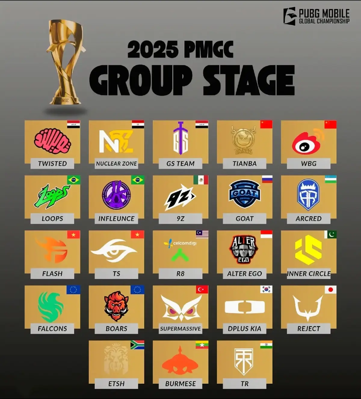 جروب ستيج PMGC 2025 ☠️ #pmgc  #pupg #pubgmobile #esport 