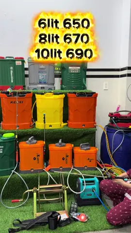 Bình xịt điện nhỏ mà bơm khỏe về phục vụ bà con, Kubota 6lit, 8lit, 10lit #binhxitdien20l #binhdiengiare #phukienbinhxitdien #binhxitdien12lit #xachtayxitdien 