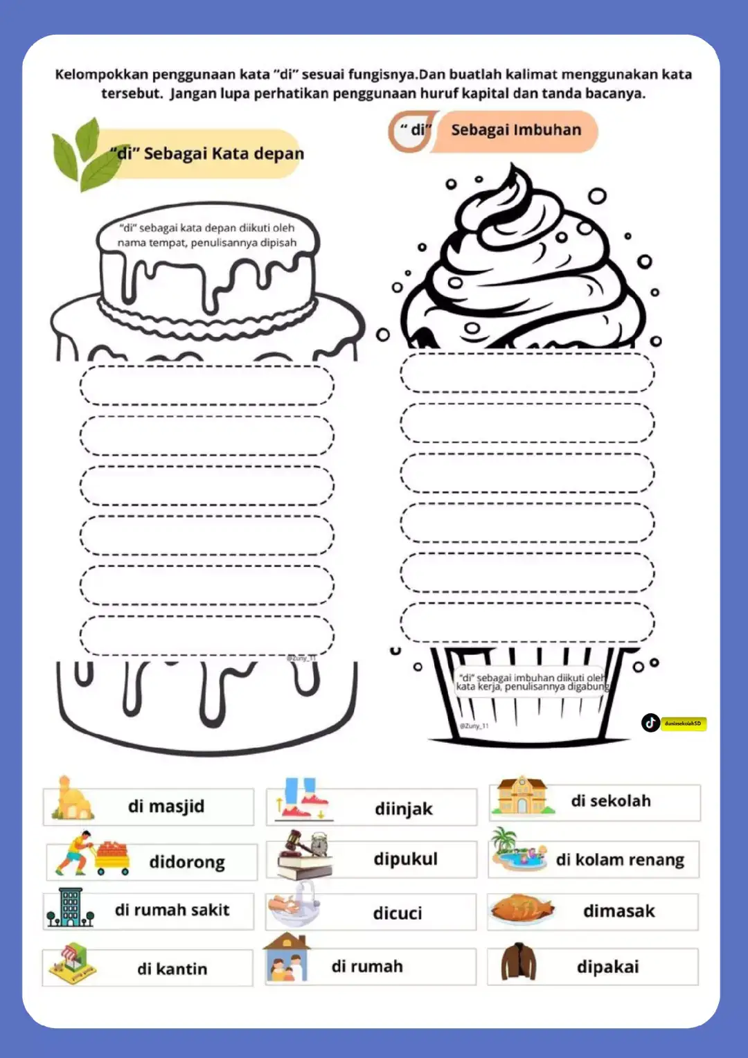 LKPD Awalan Di dan Kata Depan Di #lkpd #imbuhan #awalbulan #bahasaindonesia #pelajar 