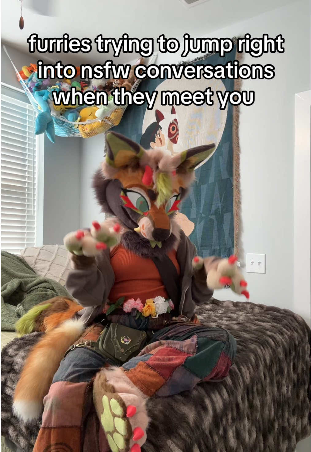 we’ve all had that one interesting encounter in the fandom… (ft @mochamawz)  friendly reminder that even though someone is an adult, it does not mean that they r comfy with partaking in adult conversations with strangers! ❤️❤️ #furry #fypシ #furryfandom #fursuiter #fursuit 