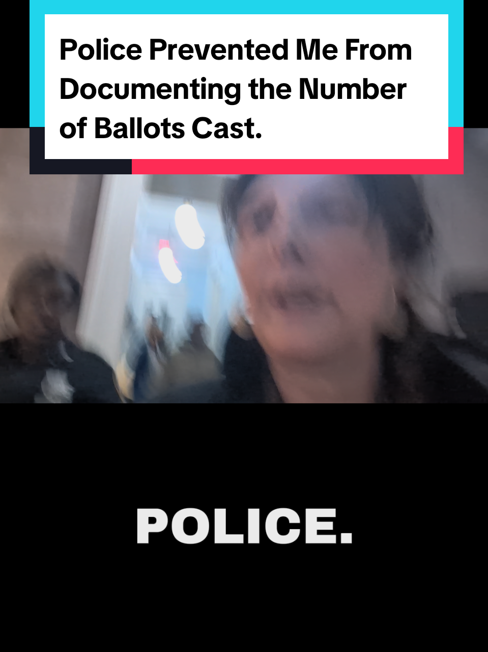 Police prevented me from peacefully observing the contest. #CountTheVote