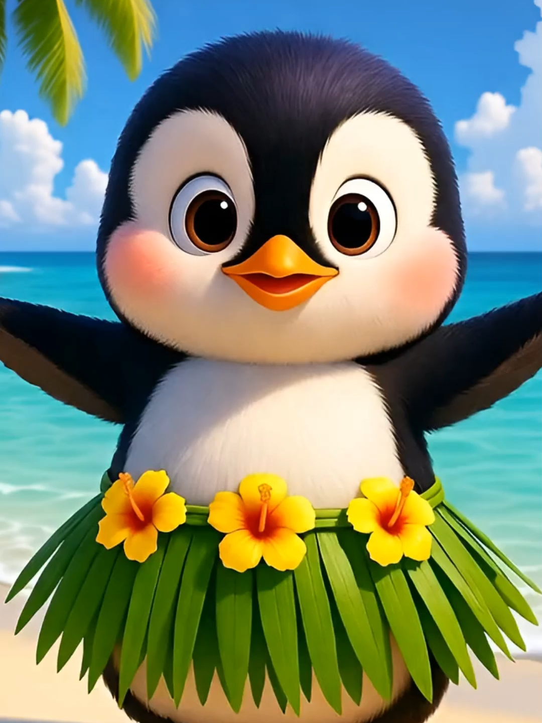 🐾 Animals at the Beach 🌴🏖️🐰 🐧 🌊🐘 🦛....#kidscartoon #songforkids #funkidstiktok #dancing #musicainfantil