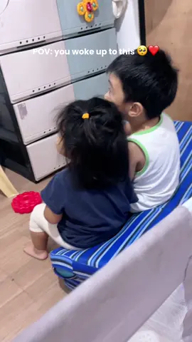 I woke up very tired and my body aching all over, then I saw this 🥺❤️ The best thing ever. #loveandlifewithaandj #Siblings #AJandJAJA 