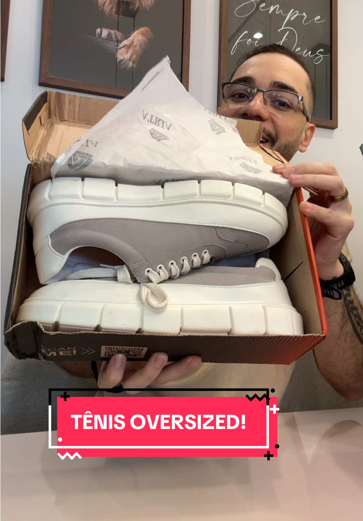 Comprei o melhor tênis Oversized dos últimos tempos, veja todos os detalhes !! #oversize #oversized #tenis #achadinhosdashopee #tiktokshop 