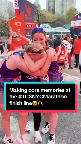 Making core memories at the #TCSNYCMarathon finish line.🥹🫶 #marathon #nycmarathon #runtok 