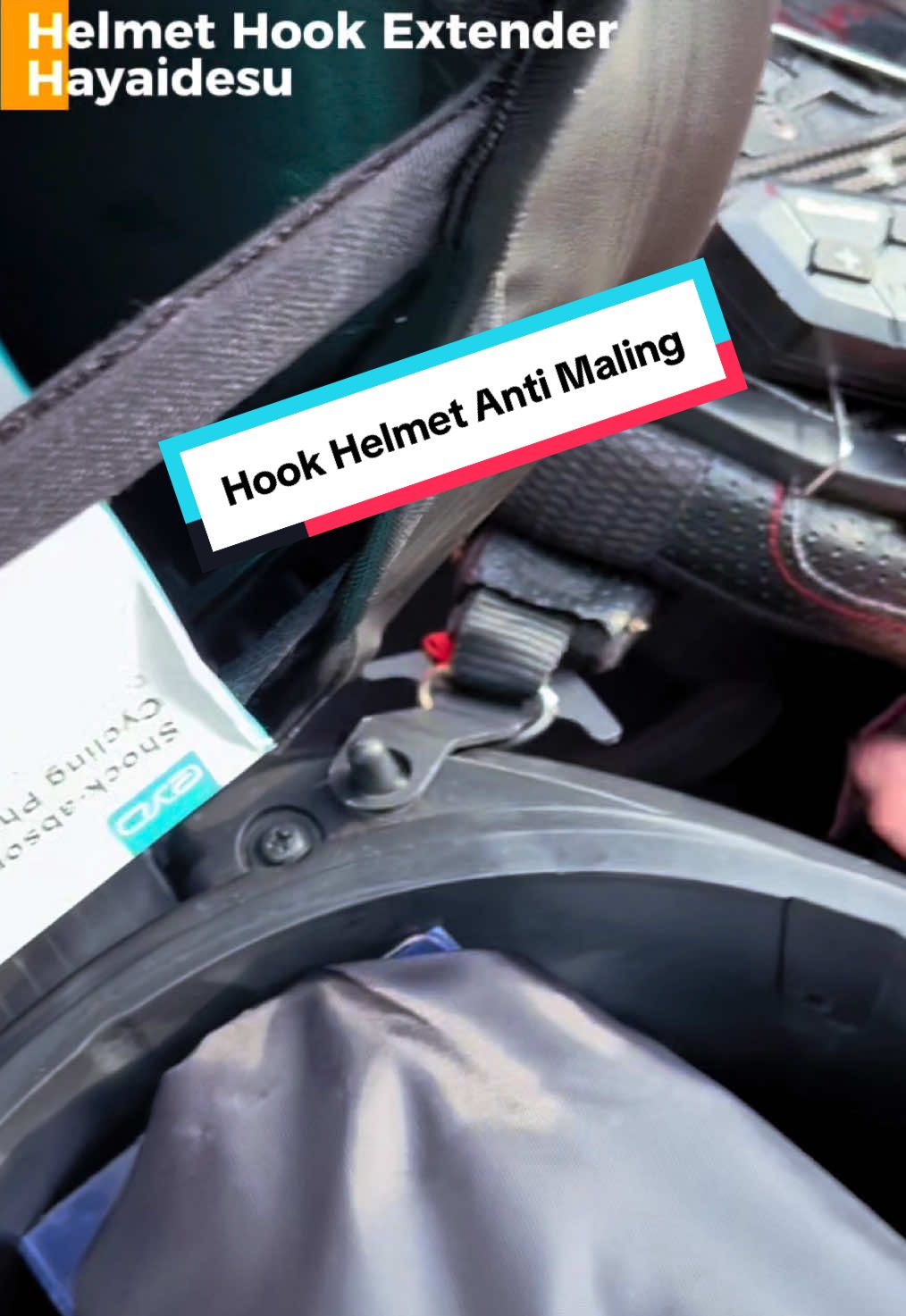 Hook Helmet anti maling hayaidesu, bahan besi anti karat sangat rekomended untuk yabg suka naro helm di parkiran. #hookhelm #hookhelmetextender #pengamanhelm #hookhelmetholder #hookhelmetholder 