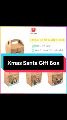 Santa themed Christmas gift box. Suitable for gifts, cakes, cookies and cupcakes. Cute Santa theme designs for your joyous gifting #myhappybakers #giftbox #fyp #christmastiktok #bakersoftiktok 