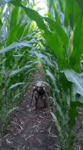 I caught a tiny creature running in the cornfield 😱 Real found footage! #fyp#viral#halloween2025 #Horror 