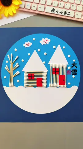 Children‘s creative painting ”Snow“ #handmade #handmade diy #art